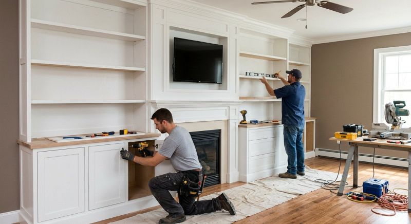Fireplace Shelves Installation in Fairfax, VA